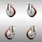 Service Caster 5 Inch 316SS Maroon Polyurethane Wheel Swivel Top Plate Caster Brakes SCC, 2PK SCC-SS31620S514-PPUB-MRN-2-TLB-2 - alternate 1